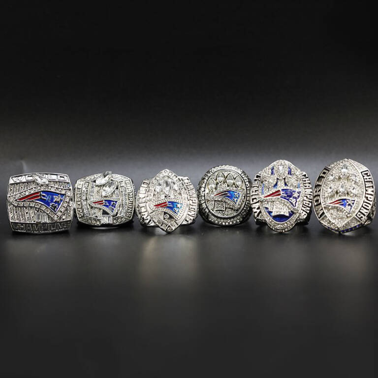 6 New England Patriots Super Bowl championship rings set - MVP Ring