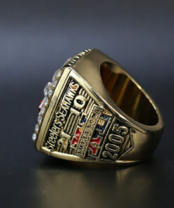 Pittsburgh Steelers 2005 Julio Jones Super Bowl championship ring replica – gold color Football Rings 2005 Pittsburgh Steelers 2