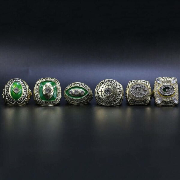 6 Green Bay Packers NFL championship ring set replica NFL Rings Aaron Rodgers