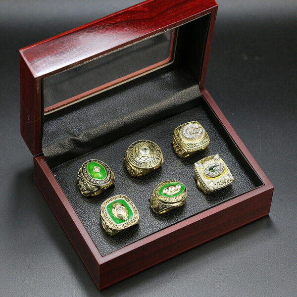 6 Green Bay Packers NFL championship ring set replica NFL Rings Aaron Rodgers 3