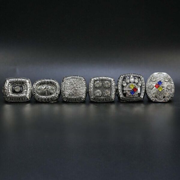 6 Pittsburgh Steelers NFL Super Bowl Silver championship ring set replica NFL Rings championship rings 4