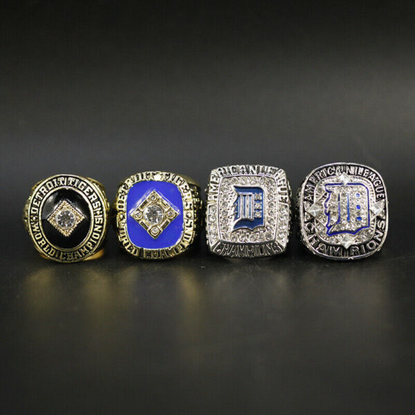 Detroit Tigers 1968, 1984, 2006 & 2012 World Series MLB championship ring set replica MLB Rings baseball 5