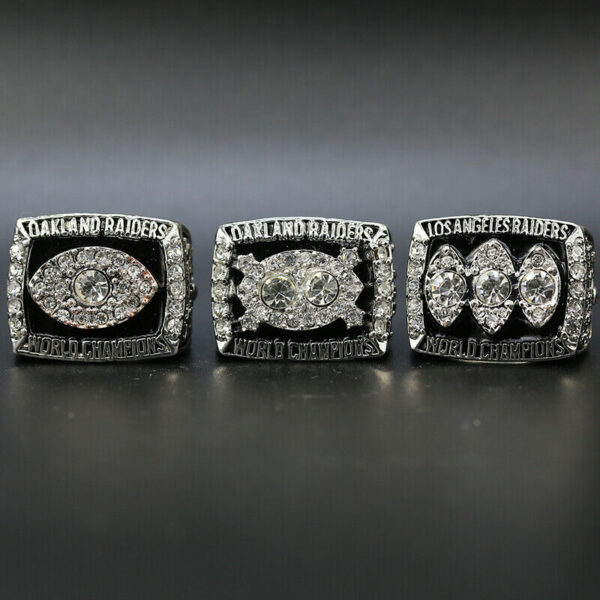 3 Oakland Raiders Super Bowl NFL championship ring set replica NFL Rings championship rings 6