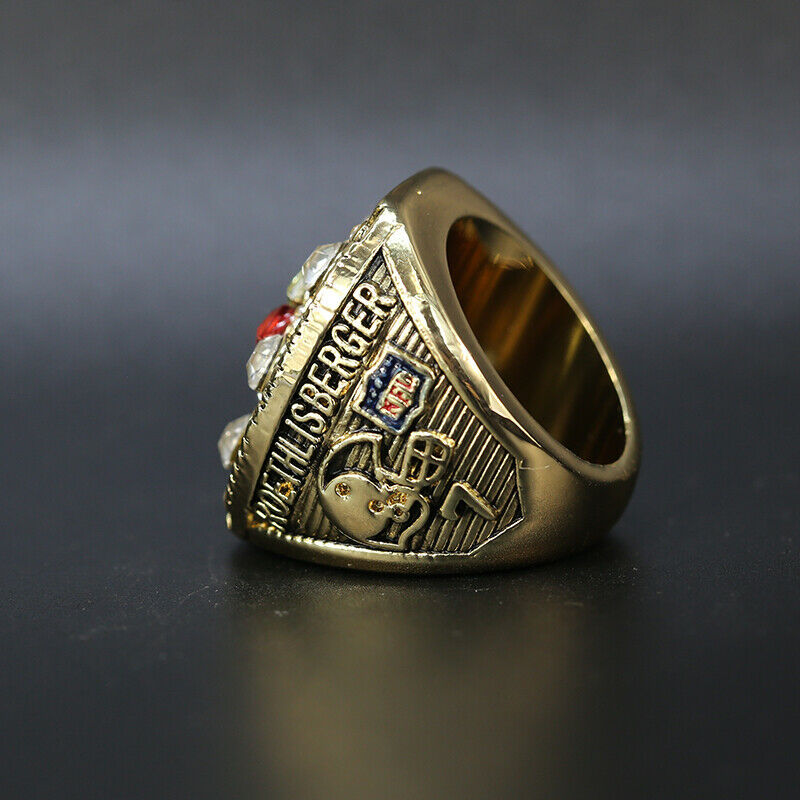Pittsburgh Steelers 2008 Ben Roethlisberger Super Bowl NFL championship ring  replica – gold color - MVP Ring