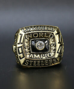 Pittsburgh Steelers 1974 Super Bowl championship ring replica – gold color Football Rings 1974 steelers ring Pittsburgh Steelers 1974 Super Bowl championship ring replica – gold color Football Rings 1974 steelers ring