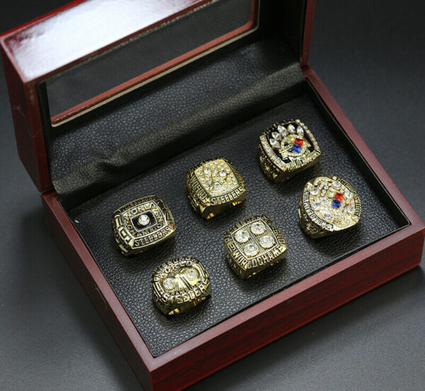 6 Pittsburgh Steelers NFL Super Bowl Gold championship ring set replica NFL Rings championship rings 5