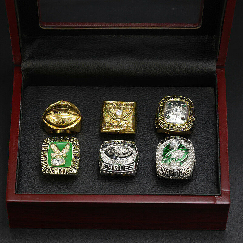 6 Philadelphia Eagles NFL championship ring set replica - MVP Ring