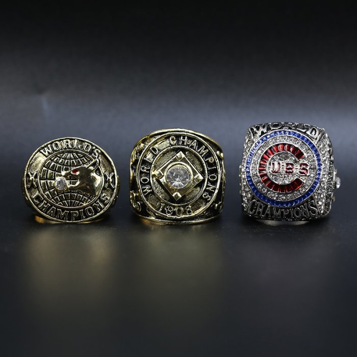Chicago Cubs 1907, 1908 & 2016 MLB World Series championship ring set - MVP  Ring