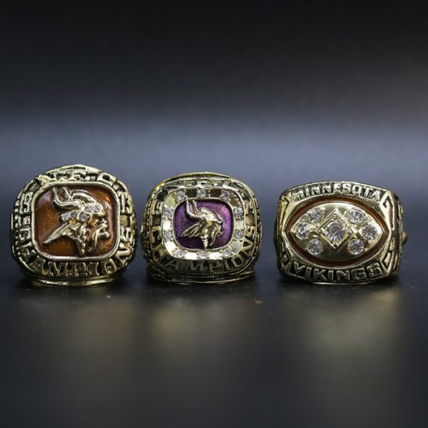 Minnesota Vikings 1973, 1974 & 1976 NFC championship ring set NFL Rings championship rings