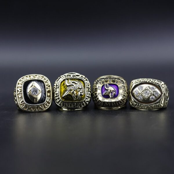 Minnesota Vikings 1969 American League and 1973, 1974 & 1976 NFC championship ring set NFL Rings championship rings 2