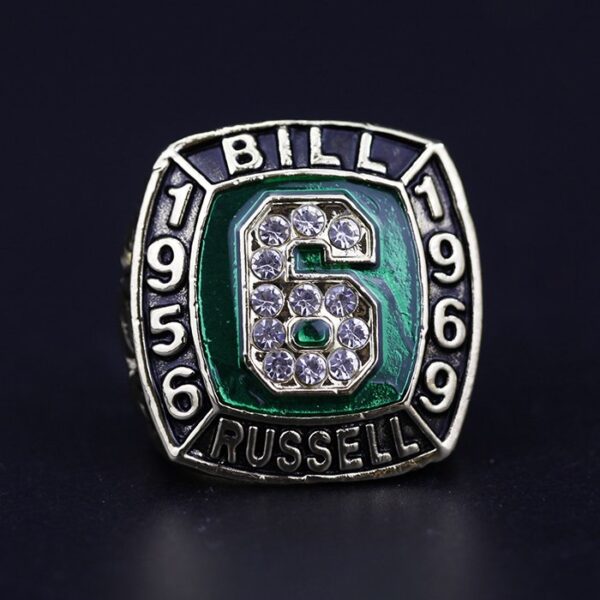 Bill Russell Hall of Fame 1956-1969 NBA replica ring NBA Rings 6 hof ring