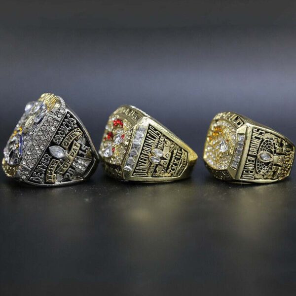 Denver Broncos 1998 & 1999 & 2016 Super Bowl NFL championship ring set replica NFL Rings championship rings 3