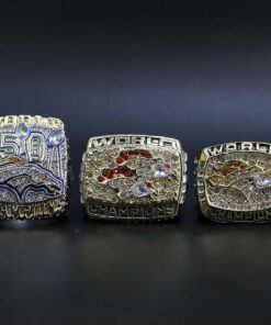 Denver Broncos 1998 & 1999 & 2016 Super Bowl championship ring set replica Football Rings championship rings Denver Broncos 1998 & 1999 & 2016 Super Bowl championship ring set replica Football Rings championship rings