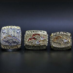 Denver Broncos 1998 & 1999 & 2016 Super Bowl NFL championship ring set replica NFL Rings championship rings