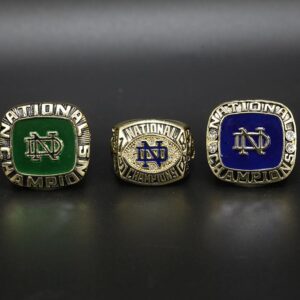 Notre Dame Fighting Irish NCAA 1973, 1977 & 1988 championship ring collection NCAA Rings ncaa