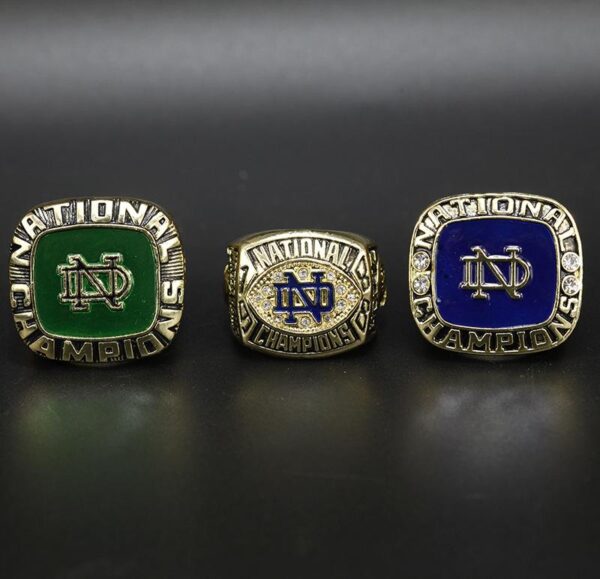 Notre Dame Fighting Irish NCAA 1973, 1977 & 1988 championship ring collection NCAA Rings ncaa 7