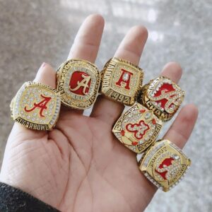 6 Alabama Crimson Tide SEC championship rings collection College Rings Alabama Crimson Tide