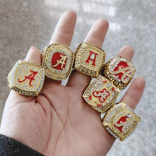6 Alabama Crimson Tide SEC championship rings collection College Rings Alabama Crimson Tide 4