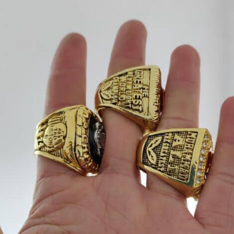 Muhammad Ali 1974, 1978 & 2016 Foremen Boxing champion ring collection College Rings Foremen Boxing 3