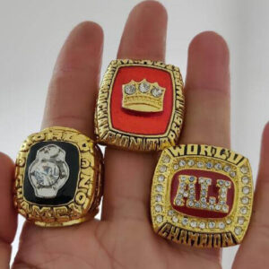 Muhammad Ali 1974, 1978 & 2016 Foremen Boxing champion ring collection NCAA Rings Foremen Boxing