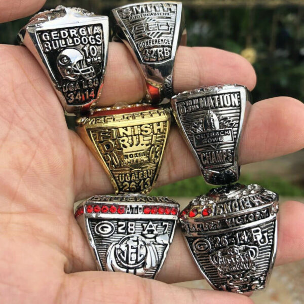6 Georgia Bulldogs NCAA championship rings collection NCAA Rings championship replica ring 4