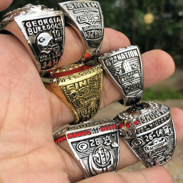6 Georgia Bulldogs NCAA championship rings collection NCAA Rings championship replica ring 5