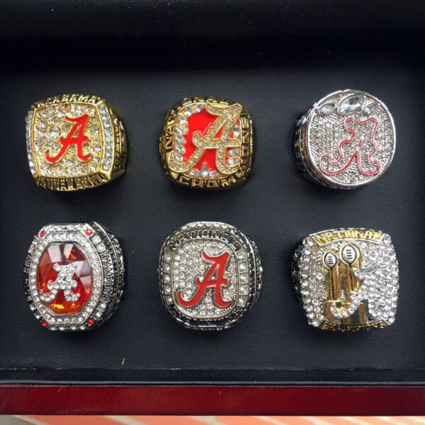 6 Alabama Crimson Tide SEC championship rings collection NCAA Rings Alabama Crimson Tide 2