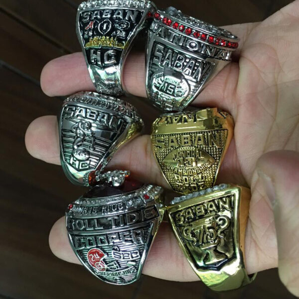 6 Alabama Crimson Tide SEC championship rings collection NCAA Rings Alabama Crimson Tide 6