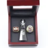5 San Francisco 49ers NFL Super Bowl championship rings set with 5 Vince Lombardi trophies Lombardi Trophy 49ers collectible 8