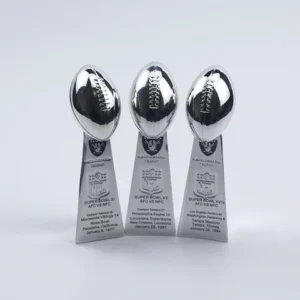 Las Vegas Raiders (Oakland Raiders) Vince Lombardi Super Bowl replica trophy 10cm Lombardi Trophy for sale 2