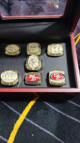 7 San Francisco 49ers NFL Super Bowl championship rings set photo review