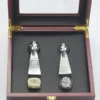 Los Angeles Rams 2000 & 2022 Super Bowl NFL championship ring set with 2 Vince Lombardi trophies Lombardi Trophy championship rings 7