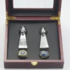 4 New York Giants NFL Super Bowl championship rings set with 4 Vince Lombardi trophies Lombardi Trophy championship rings 6