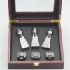 6 New England Patriots NFL Super Bowl championship rings set with 6 Vince Lombardi trophies Lombardi Trophy championship rings 5
