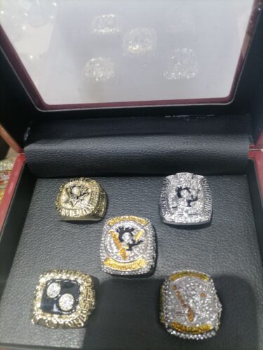 5 Pittsburgh Penguins NHL Stanley Cup championship rings set photo review