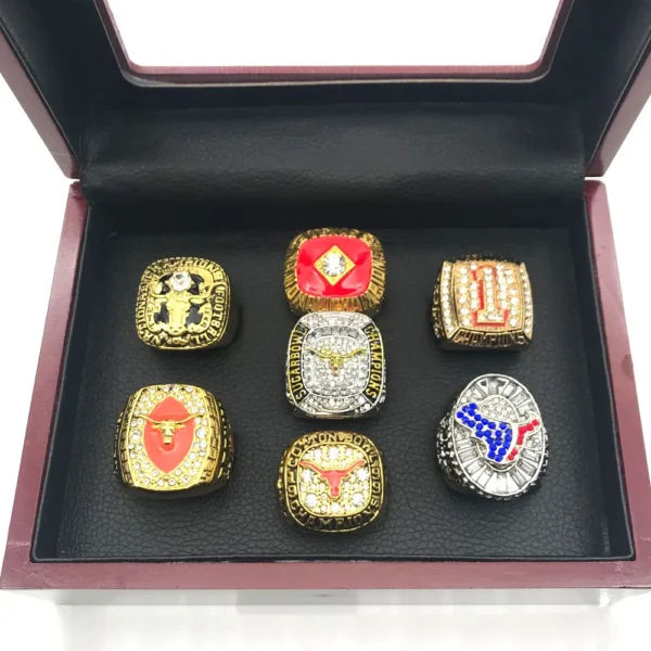 7 Texas Longhorns football NCAA championship rings set NCAA Rings ncaa