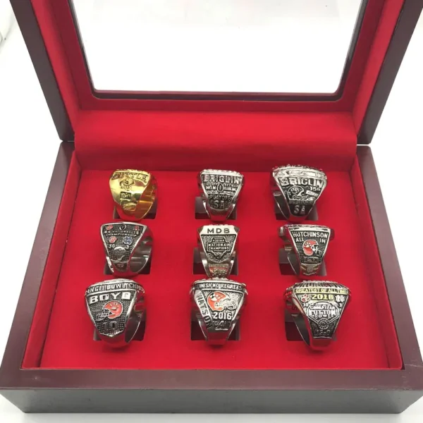 9 Clemson Tigers NCAA championship rings set NCAA Rings Clemson Tigers 4