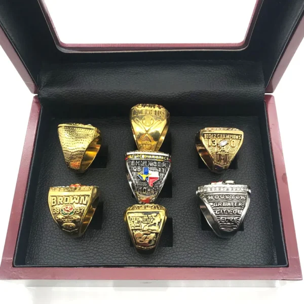 7 Texas Longhorns football NCAA championship rings set NCAA Rings ncaa 4