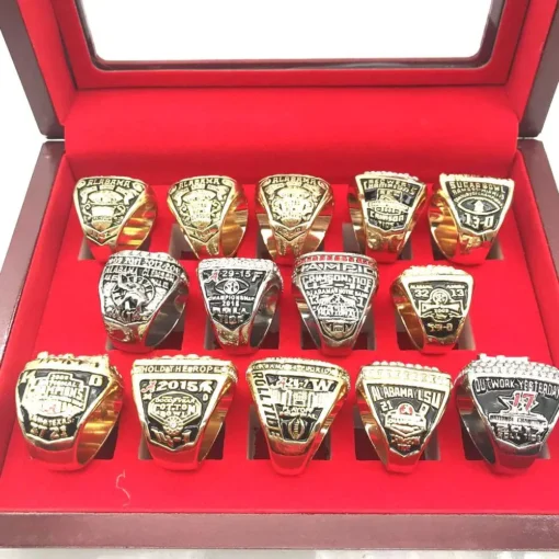 14 Alabama Crimson Tide NCAA championship ring set - MVP Ring