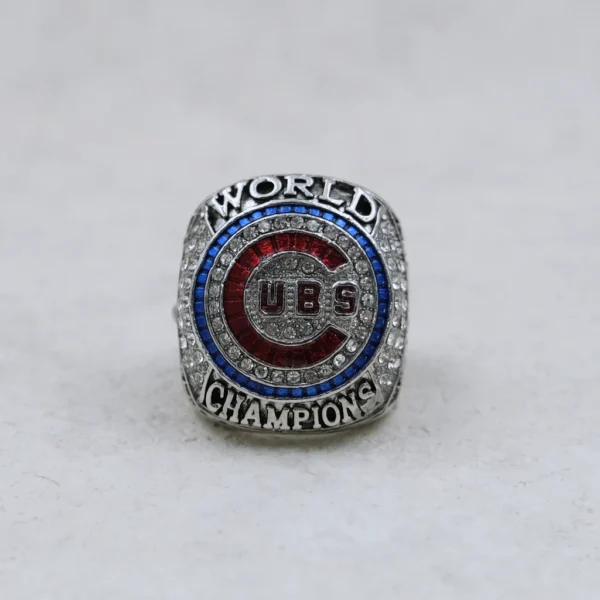 2016 Chicago Cubs MLB championship ring & MLB Commissioner’s Trophy MLB Rings 2016 Chicago Cubs 11
