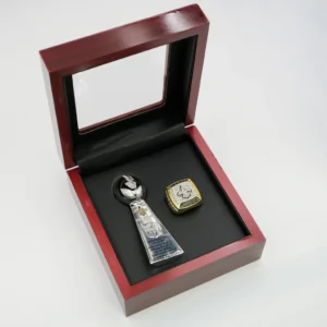 2010 New Orleans Saints Drew Brees NFL championship ring & Vince Lombardi replica trophy Lombardi Trophy championship rings