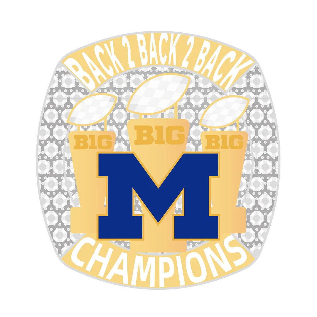 2024 Michigan Wolverines Big Ten fan championship ring – back 2 back 2 back NCAA Rings 2024 big ten ring 2 2024 Michigan Wolverines Big Ten fan championship ring – back 2 back 2 back NCAA Rings 2024 big ten ring 2