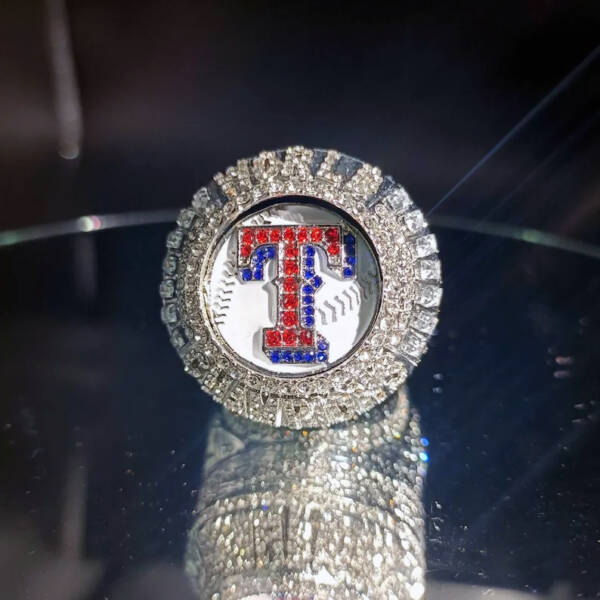 Texas Rangers 2023 Seager MLB World Series championship ring replica MLB Rings baseball