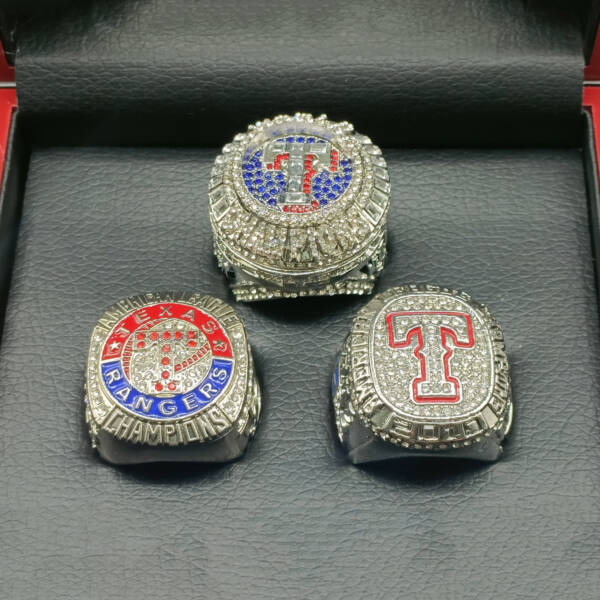 2010, 2011 & 2023 Texas Rangers MLB championship ring set MLB Rings 2010 texas rangers