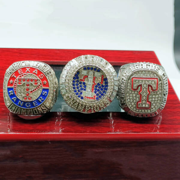 2010, 2011 & 2023 Texas Rangers MLB championship ring set MLB Rings 2010 texas rangers 2