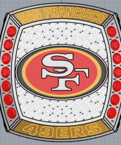 2024  San Francisco 49ers championship fan ring Football Rings 49ers 2024 ring