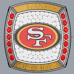San Francisco 49ers 2024 NFC championship fan ring NFL Rings 49ers 2024 ring