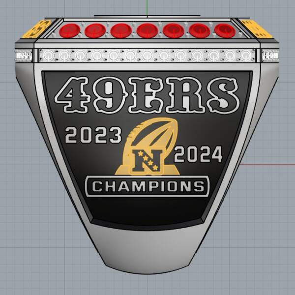 San Francisco 49ers 2024 NFC championship fan ring NFL Rings 49ers 2024 ring 3