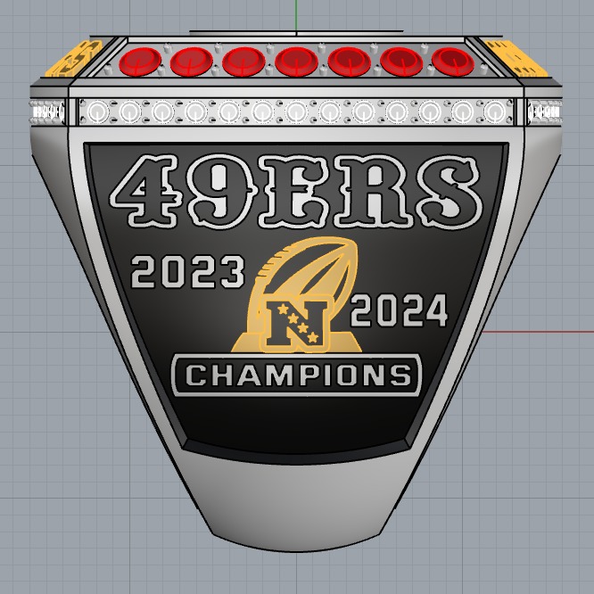 2024 San Francisco 49ers championship fan ring Football Rings 49ers 2024 ring 3 2024 San Francisco 49ers championship fan ring Football Rings 49ers 2024 ring 3
