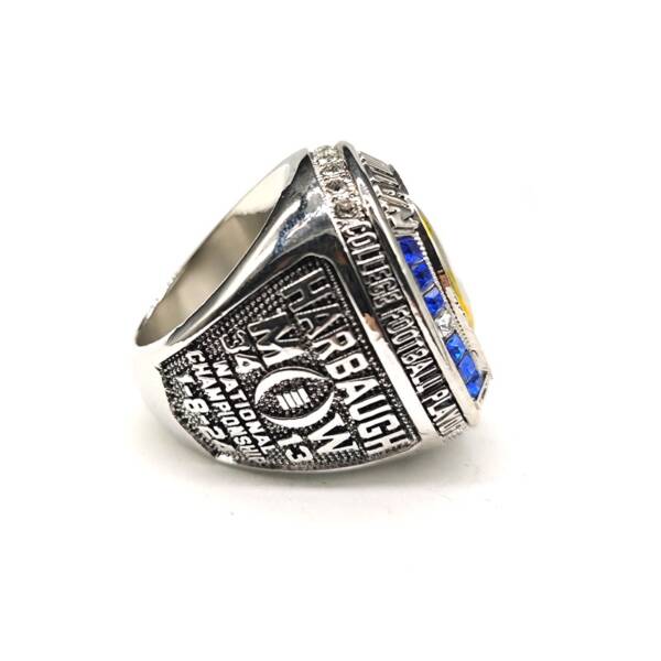 2024 Michigan Wolverines Jim Harbaugh NCAA National champions ring NCAA Rings 2024 Michigan Wolverines 2